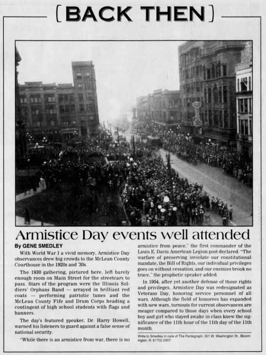 Back Then - Armistice Day events well attended